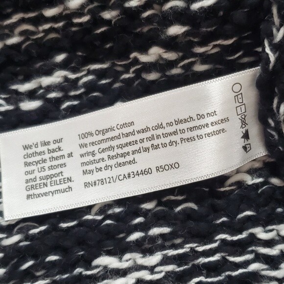 Eileen Fisher Black and White Cape - Picture 13 of 14